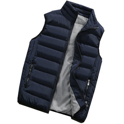 Male Cotton Vest Autumn and Winter Male Vest Couple Solid Color Thickening Vest Men Sleeveless Vest Jacket Waistcoat Large Size