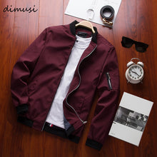 Load image into Gallery viewer, DIMUSI Spring New Men&#39;s Bomber Zipper Jacket Male Casual Streetwear Hip Hop Slim Fit Pilot Coat Men Clothing Plus Size 4XL,TA214