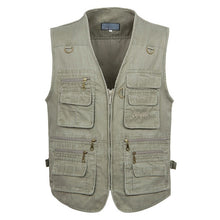 Load image into Gallery viewer, 5XL 6XL 7XL New Male Casual Summer Big Size Cotton Sleeveless Vest With Many 16 Pockets Men Multi Pocket Photograph Waistcoat